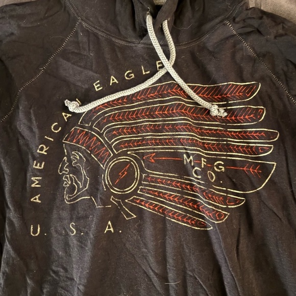 American Eagle Outfitters Black Graphic Hoodie - Picture 5 of 6